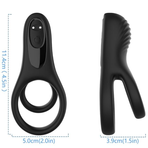 Vigoroso ARMONY - VIBRADOR DE ANEL DUPLO PRETO