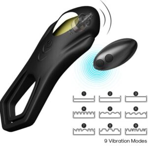 Vigoroso ARMONY - VIBRADOR ROADSTER ANEL DUPLO CONTROLE REMOTO PRETO