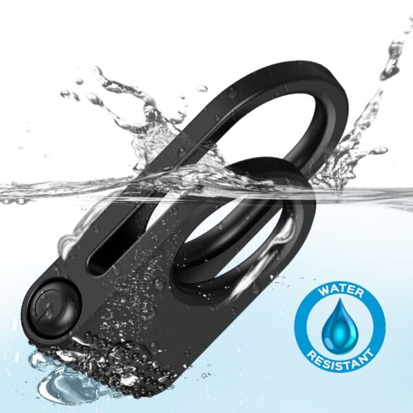 Vigoroso ARMONY - ANEL VIBRADOR DUPLO TWINS PARA CASAIS PRETO