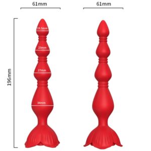 Vigoroso ARMONY - PAGODE VIBRADOR ROSA E PLUG ANAL VERMELHO