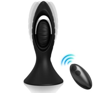 Vigoroso ARMONY - VIBRADOR E PLUG ANAL SILICONE PRETO