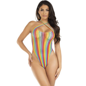 vVigoroso LEG AVENUE - BODYSUIT CROSS MULTICOLOR