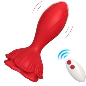 Vigoroso ARMONY - VIBRADOR ROSA E PLUG ANAL PEQUENO CONTROLE REMOTO VERMELHO