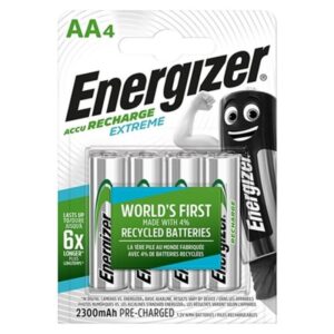 vVigoroso ENERGIZER - BATERIA RECARREGVEL EXTREME HR6 AA 2300mAh 4 UNIDADE