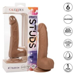 Vigoroso CALEXOTICS - PREGOS DE SILICONE 15.24 CM CASTANHO