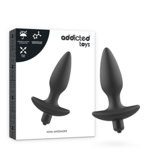 vVigoroso ADDICTED TOYS - MASSAGER PLUG ANAL COM VIBRAO PRETO