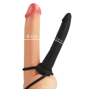 Vigoroso MYTHOLOGY - DILDO ANAL COBI ONYX COM ANEL DE GALO E TESTÍCULO 13 SILICONE CM