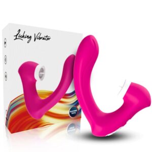 Vigoroso ARMONY - SECRETKISS LICKING CLITÓRIS VIBRATÓRIO E VIBRADOR CURVO FÚCSIA