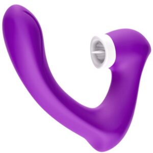 Vigoroso ARMONY - SECRETKISS LICKING CLITÓRIS VIBRATÓRIO E VIBRADOR CURVO ROXO