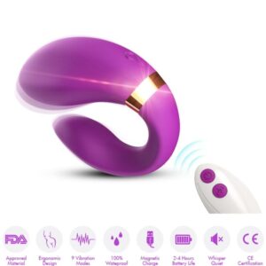 Vigoroso ARMONY - VIBRADOR CRESCENTE PARA CASAIS COM CONTROLE REMOTO ROXO