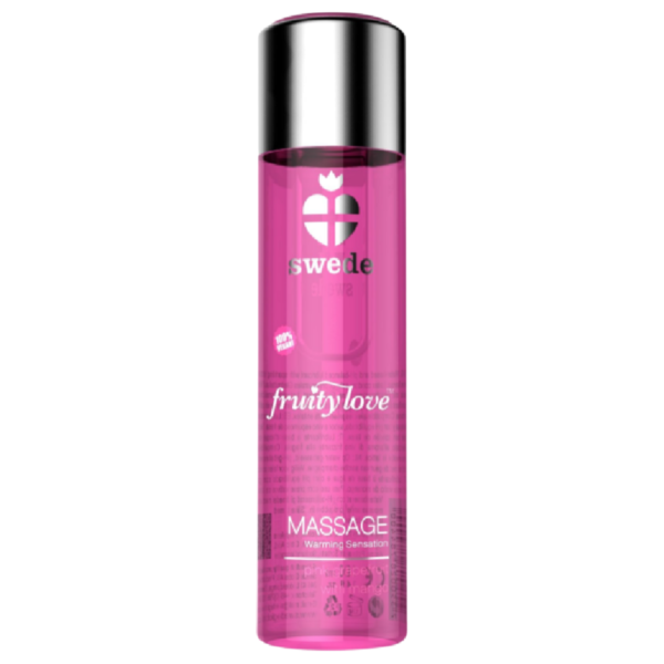 vVigoroso SWEDE - FRUITY LOVE EFEITO DE AQUECIMENTO ÓLEO DE MASSAGEM ROSA FRAMBOESA E RUIBARBO 120 ML