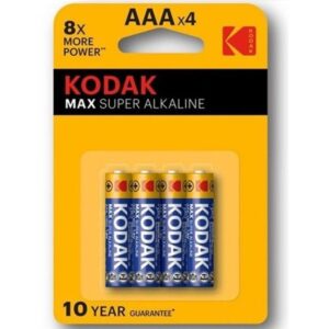 vVigoroso KODAK - BATERIA SUPER ALCALINA MAX AAA LR03 * 4