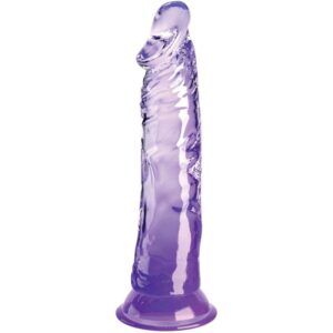 Vigoroso KING COCK - CLEAR PÊNIS REALÍSTICO 19.7 CM ROXO