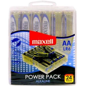 Vigoroso MAXELL - PACOTE DE BATERIA ALCALINA AA LR6 * 24 PILHAS