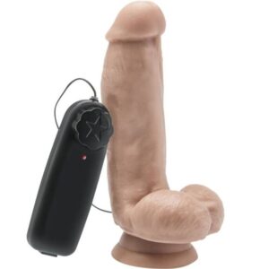 Vigoroso GET REAL - DILDO 12 CM COM BOLAS VIBRADOR PELE