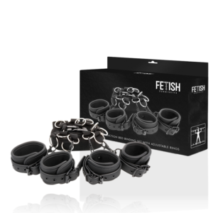 vVigoroso FETISH SUBMISSIVE - CONJUNTO DE LAÇOS DE CAMA DE LUXO COM FORRO DE NOPRENE