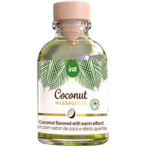 vVigoroso INTT - GEL DE MASSAGEM VEGANO COM SABOR DE COCO E EFEITO AQUECEDOR