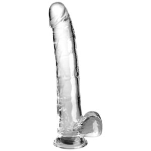 Vigoroso KING COCK - CLEAR DILDO COM TESTÍCULOS 24.8 CM TRANSPARENTE