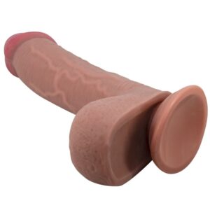 Vigoroso PRETTY LOVE - SÉRIE SLIDING SKIN DILDO REALÍSTICO COM VENTOSA DESLIZANTE PELE MARROM 23