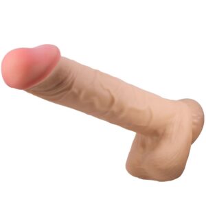 Vigoroso PRETTY LOVE - SÉRIE SLIDING SKIN DILDO REALÍSTICO COM VENTOSA DESLIZANTE PELE CARNE 26 CM