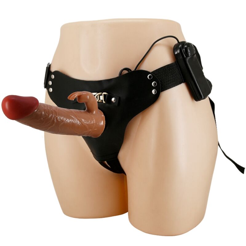 Vigoroso PRETTY LOVE - MARION HARNESS CUECAS UNIVERSAIS COM DILDO VIBRATÓRIO 19 CM MARROM