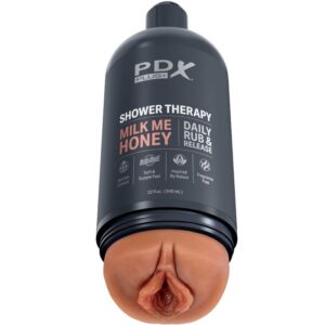 Vigoroso PDX PLUS - STROKER MASTURBADOR DISCRETO DESIGN DE GARRAFA MILK ME HONEY CANDY SHAMPOO