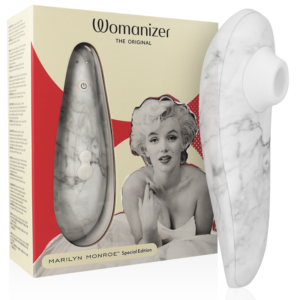 Vigoroso WOMANIZER - MARILYN MONROE CLASSIC 2 ESTIMULADOR CLITORIAL BRANCO DE MÁRMORE