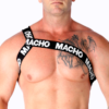 vVigoroso MACHO - ARNÊS ROMANO BRANCO S/M