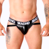 vVigoroso MACHO - MX25NC JOCK COURO PRETO S