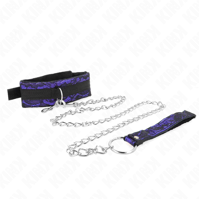 KINK - COLAR CURTO DE RENDA DE VELUDO COM CINTO 105 CM COM DEFEITO EM NYLON 44 X 5,5 CM - Image 3