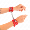 KINK - PULSEIRAS COM LINHA DUPLA DE PREGOS AJUSTÁVEIS VERMELHO - Image 3