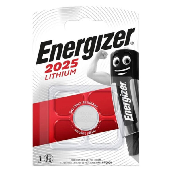 vVigoroso ENERGIZER - BATERIA BOTO DE LÍTIO CR2025 3V 1 UNIDADE