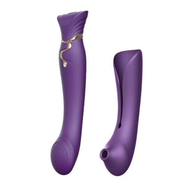 Vigoroso ZALO - QUEEN SET PULSE WAVE CLIT STIM ROXO