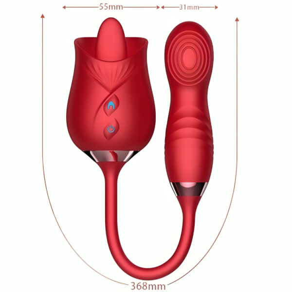 Vigoroso ARMONY - VIBRADOR DE FLOR DELIGHT E BUMPING COM LÍNGUA VERMELHA