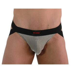 vVigoroso BURN - 001 JOCK BEGE BRILHANTE / PRETO S