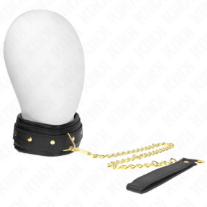 vVigoroso KINK - COLAR COM ESPONJA ALÇA DE IMITAÇÃO DE COURO MODELO 1 AJUSTÁVEL 37-54 CM X 3 CM