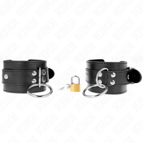 vVigoroso KINK - RETENÇÕES DE PULSO BLOQUEADAS O-RING PRETO AJUSTÁVEIS 20-28 CM X 5