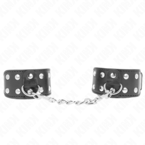 vVigoroso KINK - PULSEIRAS COM LINHA DUPLA DE PREGOS AJUSTÁVEIS PRETOS