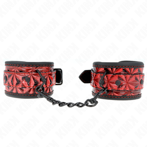 vVigoroso KINK - PULSO PADRÃO DIAMANTE VERMELHO ESCURO AJUSTÁVEL 17-26 CM X 5