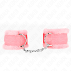 vVigoroso KINK - PULSO FORRO PELUDO ROSA AJUSTÁVEL 17-31 CM X 7 CM