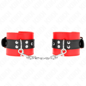 vVigoroso KINK - PULSO VERMELHO COM CINTO PRETO AJUSTÁVEL 17-28 CM X 6 CM