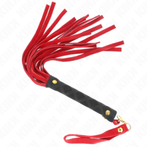 vVigoroso KINK - MINI CHICOTE DE CAMURÇA VERMELHA 30 CM
