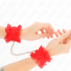 KINK - PUNHOS ELÁSTICOS DE RENDA VERMELHO - Image 3