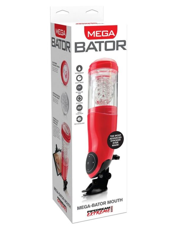 Vigoroso EXTREME TOYZ - PDX MEGA BATOR USB MASTURBADOR MASCULINO BOCA VERMELHO