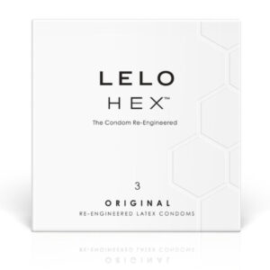 Vigoroso - LELO - CAIXA DE PRESERVATIVO HEX 3 UNIDADES