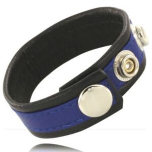 vVigoroso LEATHER BODY - CINTA DE COURO AJUSTVEL PARA PÊNIS AZUL-PRETO
