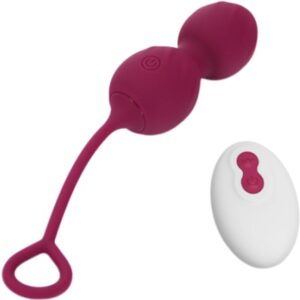 Vigoroso ARMONY - BLOSSOMS VAGINAL DUMBBELL VIBRAÇÃO CONTROLE REMOTO 10 VIBRAÇÕES VERMELHO ESCURO