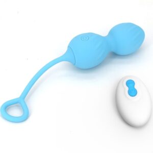 Vigoroso ARMONY - BLOSSOMS VAGINAL DUMBBELL VIBRAÇÃO CONTROLE REMOTO 10 VIBRAÇÕES AZUL