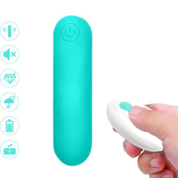 Vigoroso ARMONY - SPLASH JOLINE VIBRADOR BULLET SILICONE CONTROLE REMOTO 10 VIBRAÇÕES 65 X 15 CM VERDE