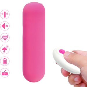 Vigoroso ARMONY - SPLASH JOIE VIBRADOR BULLET SILICONE CONTROLE REMOTO 10 VIBRAÇÕES 75 X 19 CM ROSA